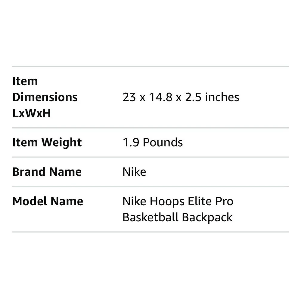 Nike Hoops Elite Pro Basketball Backpack Black Silver Grey New BA5554-012